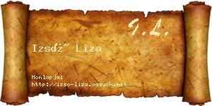 Izsó Liza névjegykártya